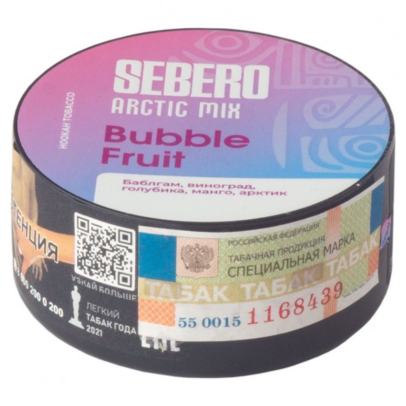 Табак Sebero Arctic Mix - Bubble Fruit (Фруктовая Жвачка, 25 грамм) купить в Барнауле