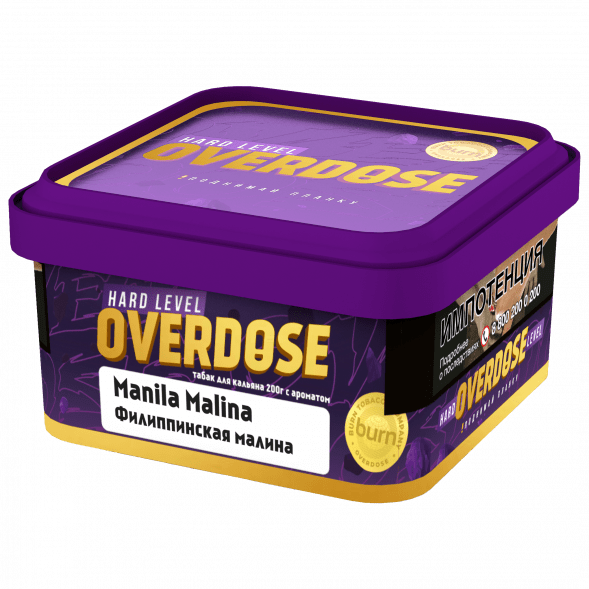 Табак Overdose - Manila Malina (Филиппинская Малина, 200 грамм) купить в Барнауле
