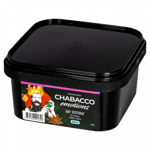 Смесь Chabacco Emotions MEDIUM - Bar-hopping (Бар-хоппинг, 200 грамм) купить в Барнауле