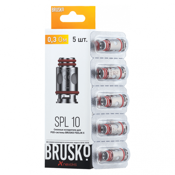 Испарители для Brusko Feelin (SPL-10, 0.3 Ом, 5 шт.) купить в Барнауле