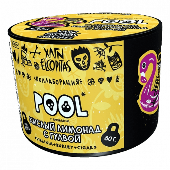 Табак Хулиган Hard - POOL (Кислый Лимонад с Гуавой, 80 грамм) купить в Барнауле