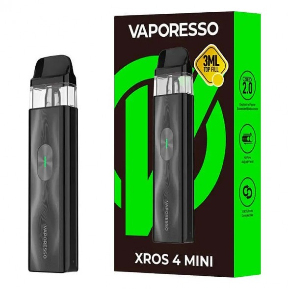 Электронная сигарета Vaporesso XROS 4 Mini - Black (Чёрная) купить в Барнауле