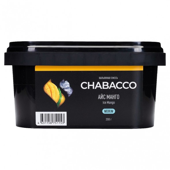 Смесь Chabacco MEDIUM - Ice Mango (Айс Манго, 200 грамм) купить в Барнауле