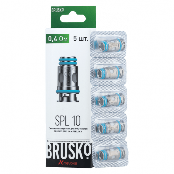 Испарители для Brusko Feelin (SPL-10, 0.4 Ом, 5 шт.) купить в Барнауле