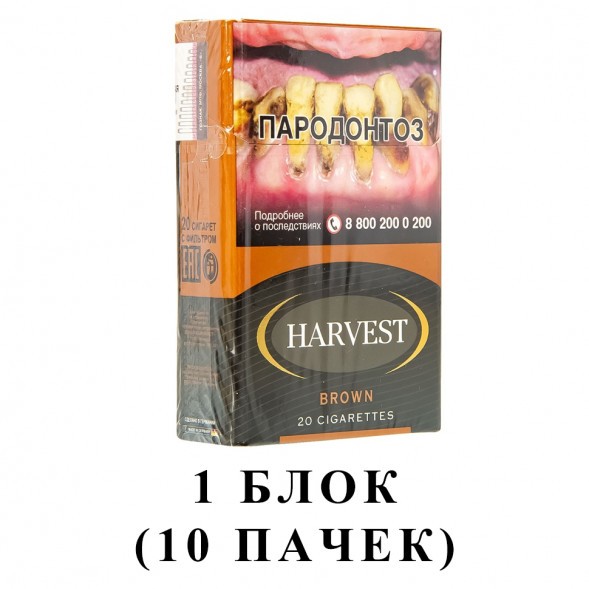 Сигареты Harvest - Brown King Size (блок 10 пачек) купить в Барнауле