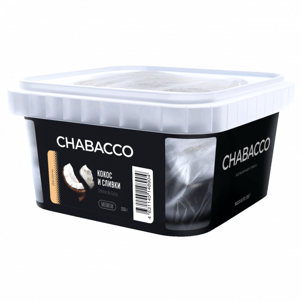 Смесь Chabacco MIX MEDIUM - Creme de Coco (Кокос и Сливки, 200 грамм) купить в Барнауле