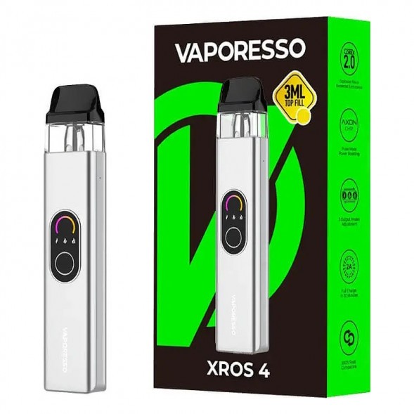 Электронная сигарета Vaporesso XROS 4 - Silver (Серебряная) купить в Барнауле