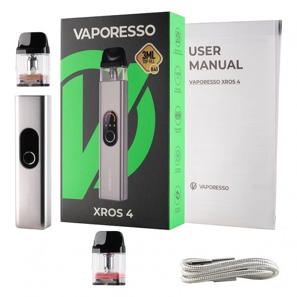 Электронная сигарета Vaporesso XROS 4 - Silver (Серебряная) купить в Барнауле