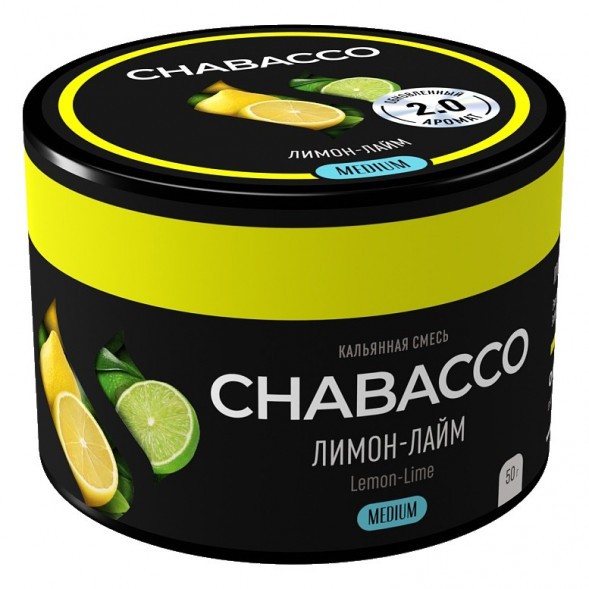Смесь Chabacco MEDIUM - Lemon-Lime (Лимон - Лайм, 50 грамм) купить в Барнауле