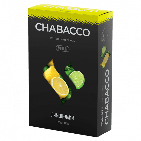 Смесь Chabacco MEDIUM - Lemon-Lime (Лимон - Лайм, 50 грамм) купить в Барнауле
