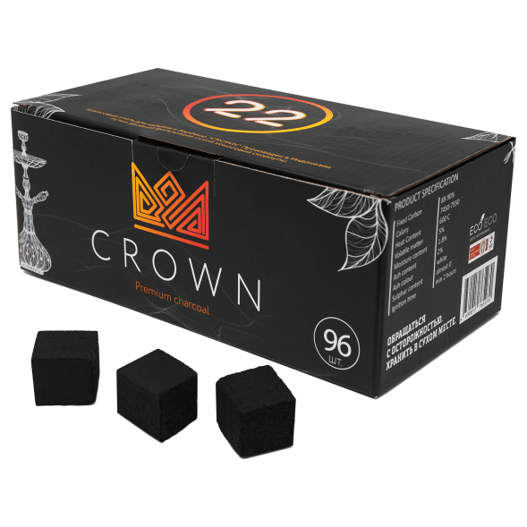 Уголь Crown (22 мм, 96 кубиков) купить в Барнауле