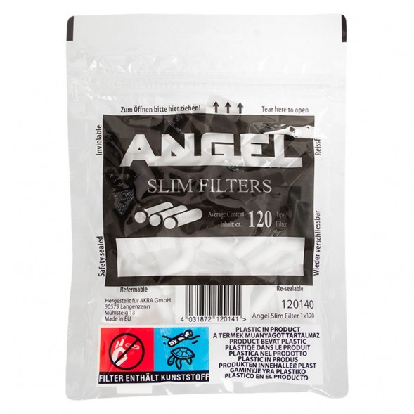 Фильтры для самокруток Angel - Slim (120 штук, 15х6 мм) купить в Барнауле