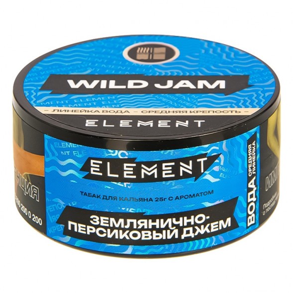 Табак Element Вода - Wild Jam NEW (Землянично-Персиковый Джем, 25 грамм) купить в Барнауле