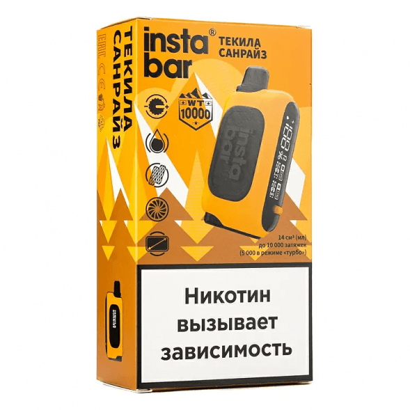 PLONQ INSTABAR WT - Текила Cанрайз (Tequila Sunrise, 10000 затяжек) купить в Барнауле