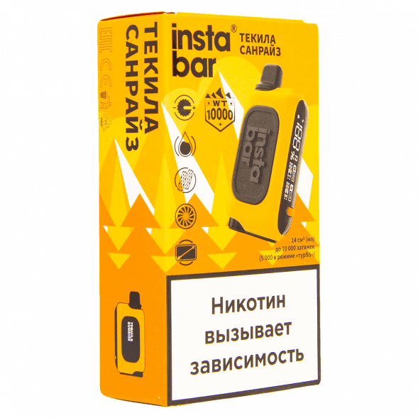PLONQ INSTABAR WT - Текила Cанрайз (Tequila Sunrise, 10000 затяжек) купить в Барнауле