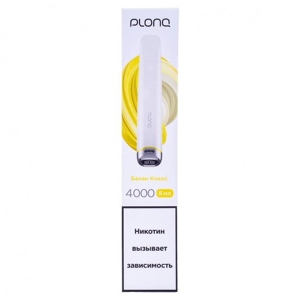 PLONQ PLUS PRO - Банан Кокос (Banana Coconut, 4000 затяжек) купить в Барнауле