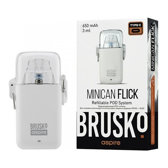 Электронная сигарета Brusko - Minican Flick (Белый) купить в Барнауле