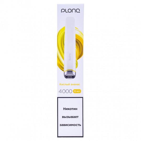 PLONQ PLUS PRO - Кислый Ананас (Sour Pineapple, 4000 затяжек) купить в Барнауле
