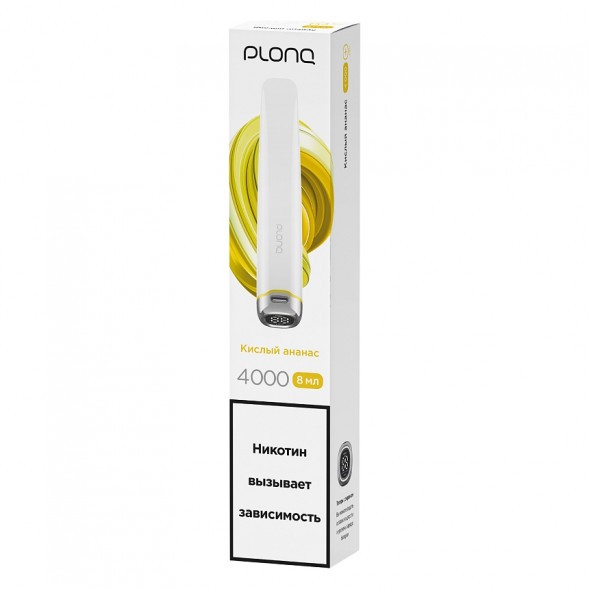 PLONQ PLUS PRO - Кислый Ананас (Sour Pineapple, 4000 затяжек) купить в Барнауле