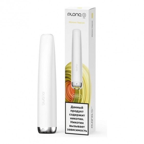 PLONQ PLUS PRO - Яблоко Персик (Apple Peach, 4000 затяжек) купить в Барнауле