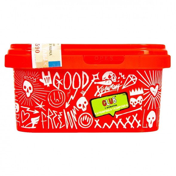 Табак Хулиган - CLUB (Клубничная Газировка, 200 грамм) купить в Барнауле