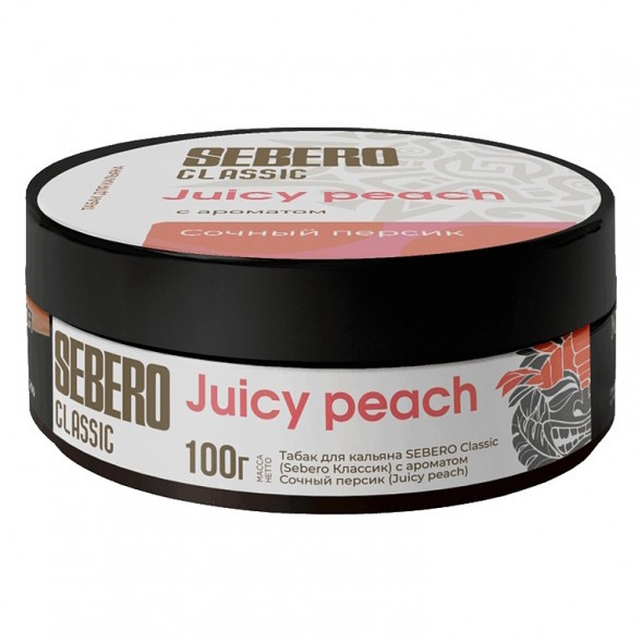 Табак Sebero - Juicy Peach (Сочный Персик, 100 грамм) купить в Барнауле