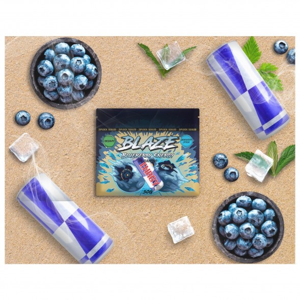 Смесь Blaze Medium - Blueberry Energy (Черничный Энергетик, 50 грамм) купить в Барнауле