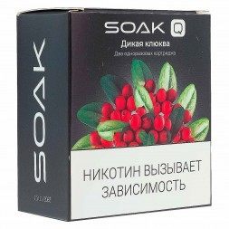 Картридж SOAK Q - Дикая Клюква (1500 затяжек х 2 шт.)